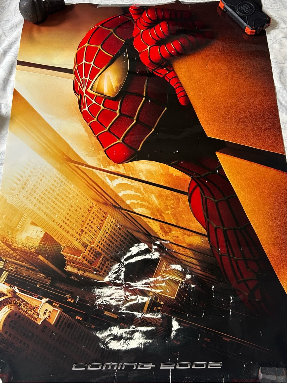 2002 Recalled Spider Man Full Double Sided Movie Poster, Post Card & Small Poste